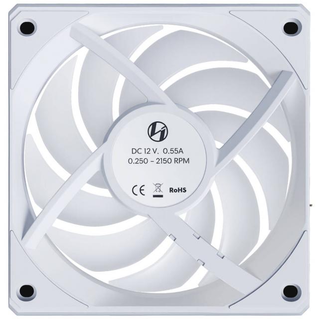 3Pack Fans Lian Li UNI FAN CL Wireless ARGB PWM Reverse - 120 mm White + Controller 