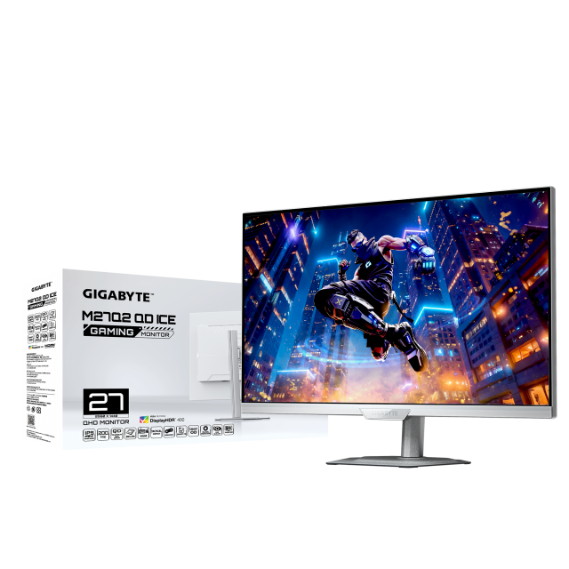 Геймърски монитор GIGABYTE M27Q2 QD ICE - 27" SS IPS QuantumDot, QHD(2560x1440), 210Hz, 1ms, G-Sync 