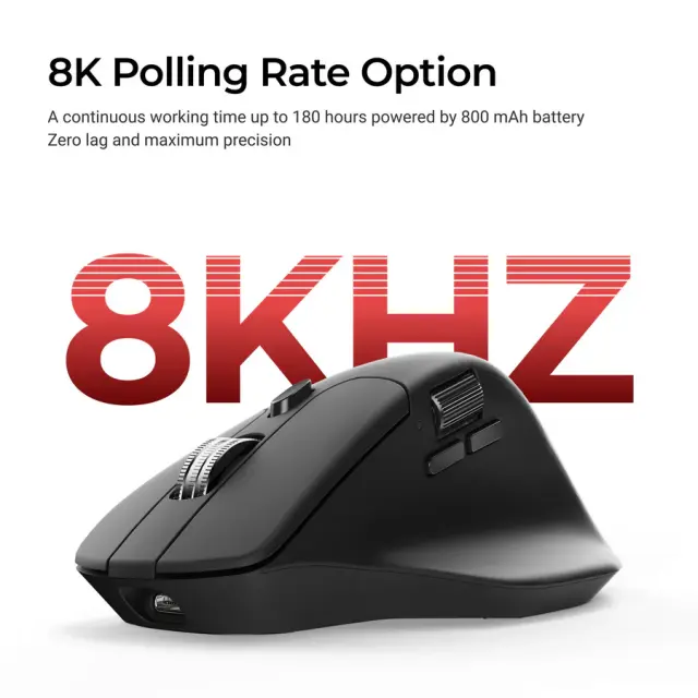 Безжична мишка Keychron M6S-A23 8000Hz - Black 