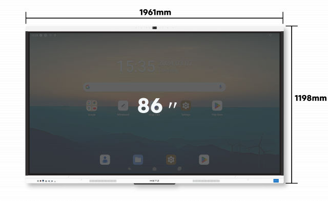 METZ Interactive touch display with built-in camera 86SG1 86" 