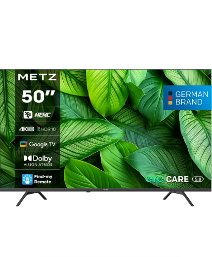 METZ TV 50" UHD LED SMART TV, 4K Ultra HD, Google TV, Frameless 