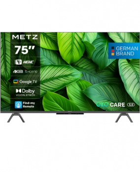 METZ TV 75" UHD LED SMART TV, 4K, Google TV, Frameless