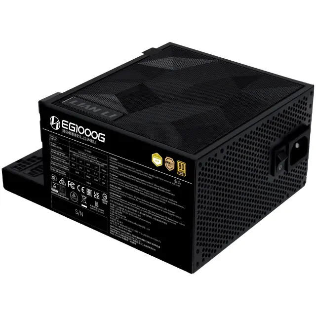 Захранващ блок Lian Li EDGE 1000W 80+ Gold PCIe 5.1, ATX 3.1 - Черно 