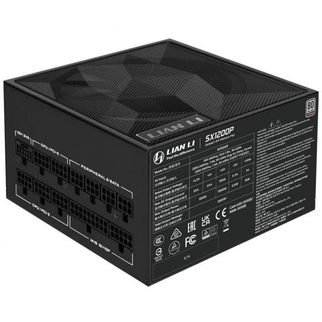 Захранващ блок Lian Li SX1200P Black 1200W 80+ Platinum PCIe 5.1, ATX 3.1 