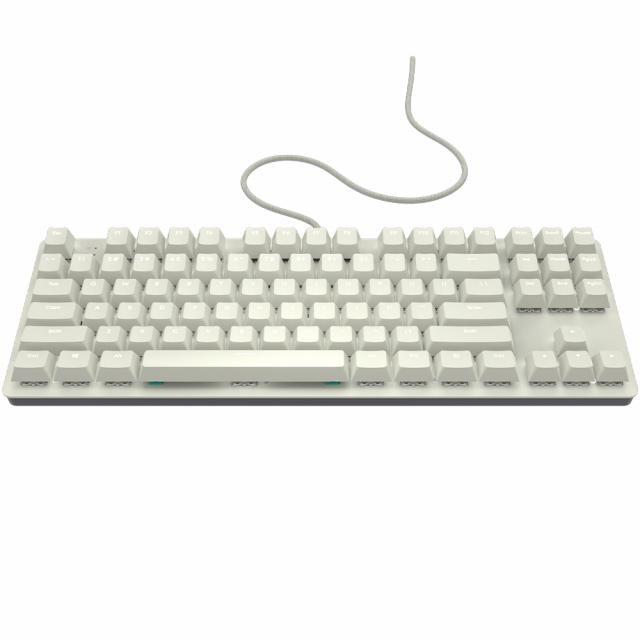 Gaming Mechanical Keyboard Nubi NK87 White TKL - G3MS Sapphire V2 Switches, ABS 