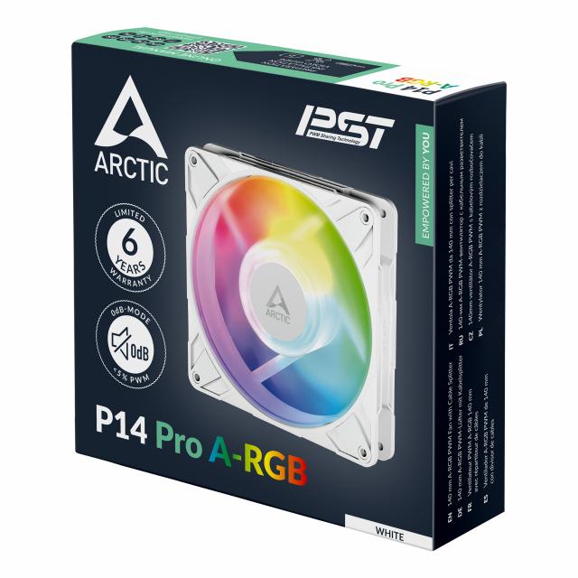 Вентилатор ARCTIC P14 Pro White A-RGB - 140mm PWM 