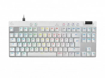 Logitech G Pro X Rapid TKL Mechanical Gaming Keyboard - White, magnetic-analog switch