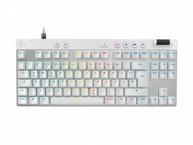 Logitech G Pro X Rapid TKL Mechanical Gaming Keyboard - White, magnetic-analog switch 