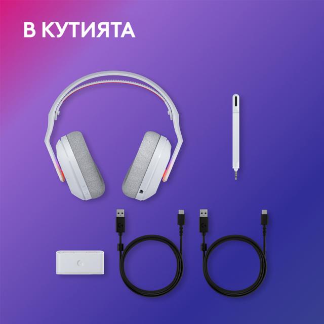 Геймърски безжични слушалки Logitech ASTRO A20 X Lightspeed - Бял 