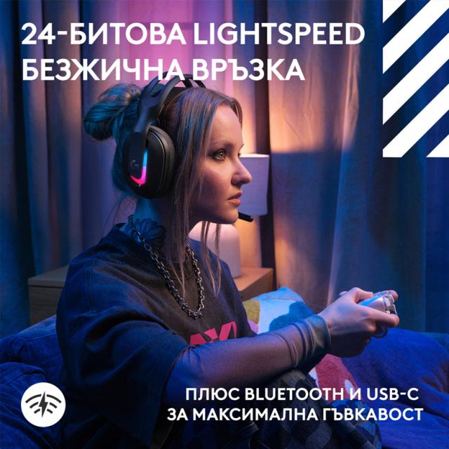 Геймърски безжични слушалки Logitech ASTRO A20 X Lightspeed - Черен 