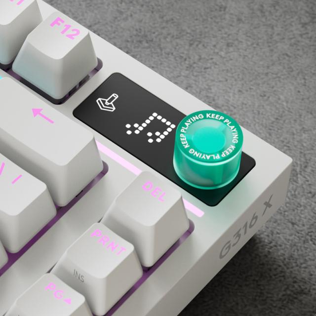 Геймърска механична клавиатура Logitech G316 X 75 - Hot-Swappable Tactile Switch - Бял 