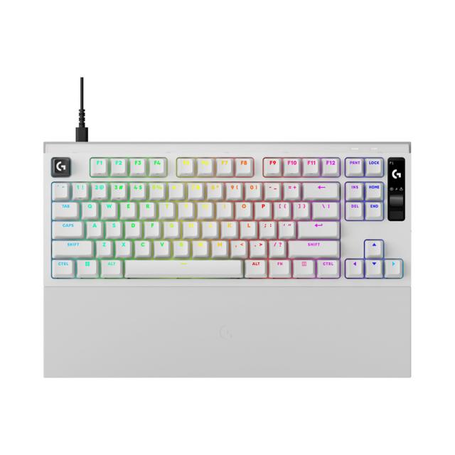 Геймърска механична клавиатура Logitech G Pro X2 RAPID TKL, Magnetic Analog Linear Switch - Бял 