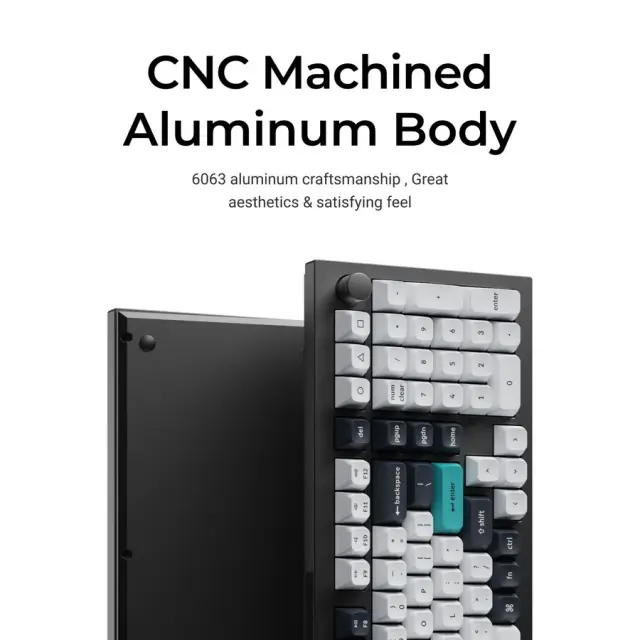 Mechanical keyboard Keychron Q5 Max QMK Carbon Black - Gateron Jupiter Brown 