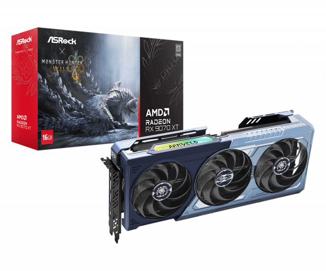 Graphic card ASRock RADEON RX 9070 XT Monster Hunter Wilds Edition 16GB GDDR6 
