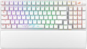 Геймърска безжична Клавиатура ASUS ROG Strix Scope II 96 - Moonlight White