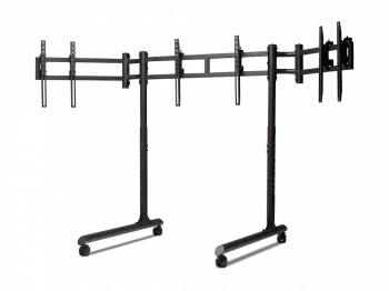 Free Standing Triple Monitor stand Next Level Racing Round Tube