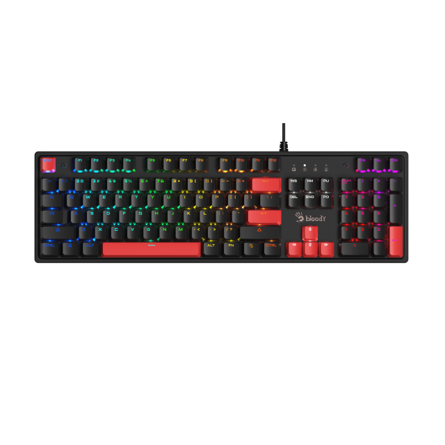 Gaming Keyboard A4tech Bloody S520N Fire Black - BLMS Red Plus Switch 