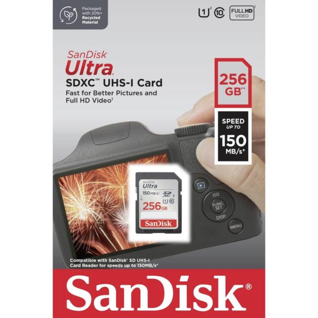 SanDisk Карта памет Ultra SDXC Memory card 256GB 150MB/s 