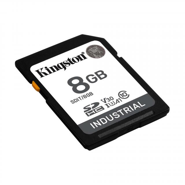 Memory card Kingston 8GB SDHC Industrial C10, UHS-I, U3, V30, A1 