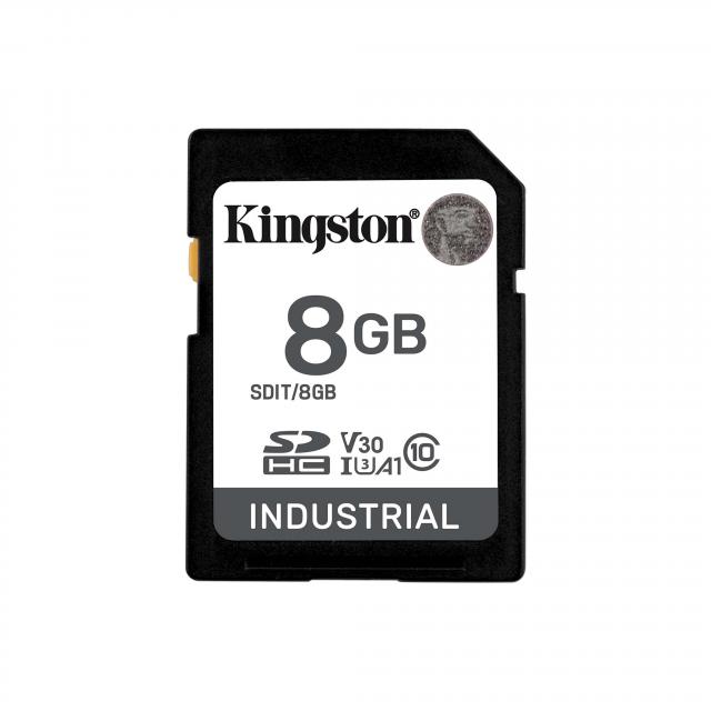 Memory card Kingston 8GB SDHC Industrial C10, UHS-I, U3, V30, A1 