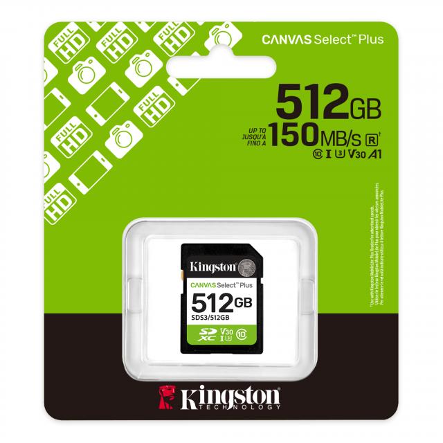 Карта памет Kingston Canvas Select Plus SD 512GB 