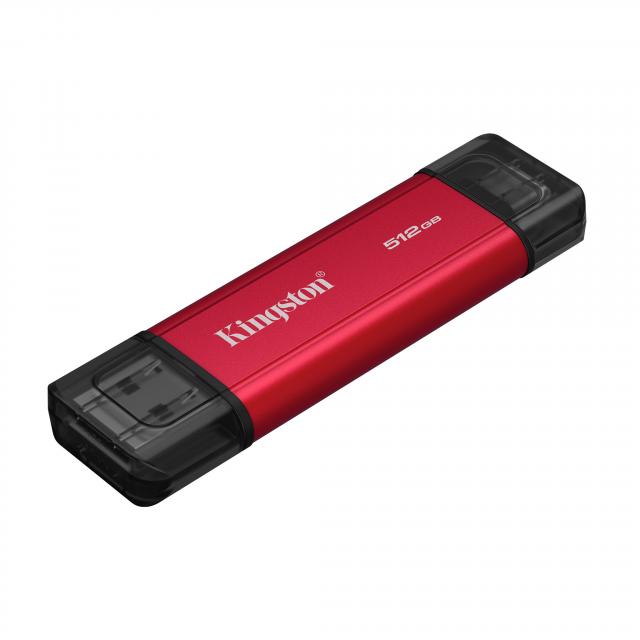 Kingston Dual USB-A/C Portable SSD 512GB - Black/Red 