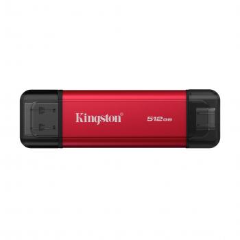 Kingston Dual USB-A/C Portable SSD 512GB - Black/Red