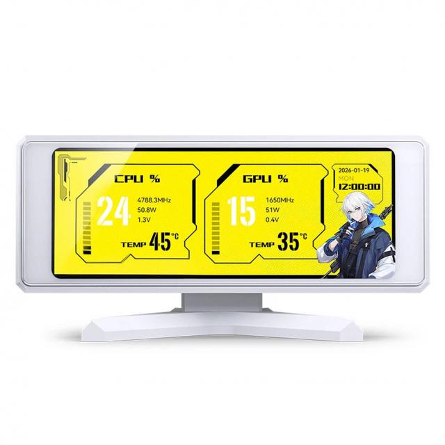 Информативен дисплей за кутия Jonsbo DS339 3.3" IPS - Бял 