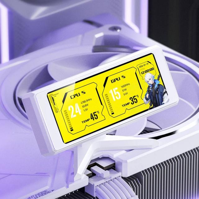 Информативен дисплей за кутия Jonsbo DS339 3.3" IPS - Бял 