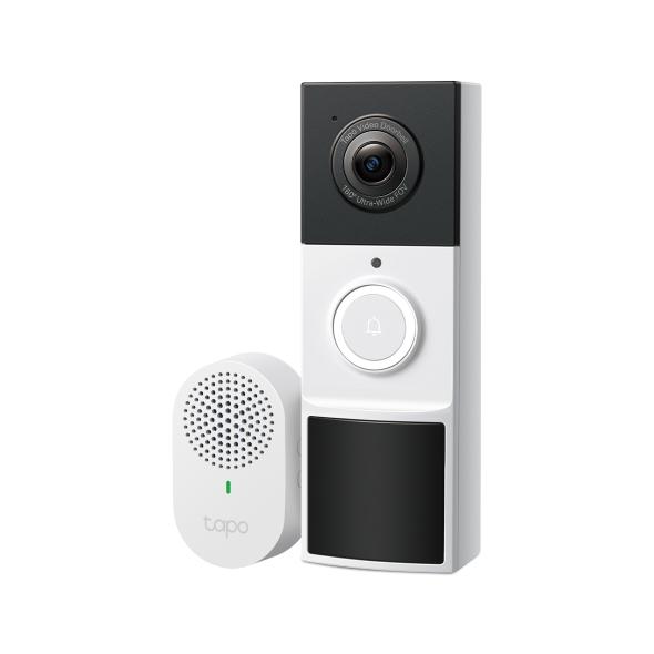 TP LINK smart video doorbell Tapo D210, 2K QHD (2560×1440), 160° viewing angle, microSD up to 512 GB, 2.4Ghz, AI-recognition 