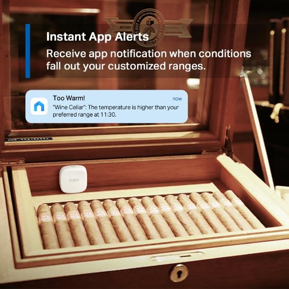 Сензор за температура и влажност TP-Link Tapo T310, WiFi 