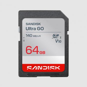 Карта памет SANDISK Ultra GO SDHC и SDXC UHS-I 64 GB, Up to 140MB/s