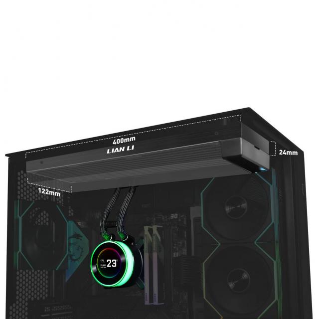 Охладител за процесор Lian Li HydroShift II LCD-C 360 Fanless ARGB - Черен 