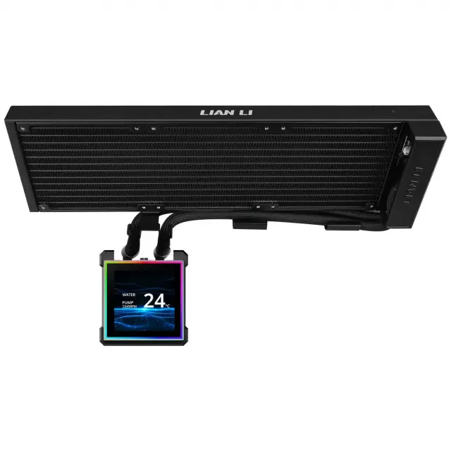 Охладител за процесор Lian Li HydroShift II LCD-S 360N Fanless ARGB - Черен 