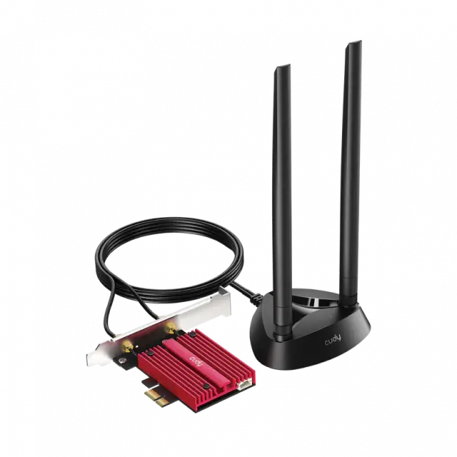 Мрежова карта Cudy WE9300S, Tri-Band WiFi 7 PCI-e, 5760 + 2880 Mbps 