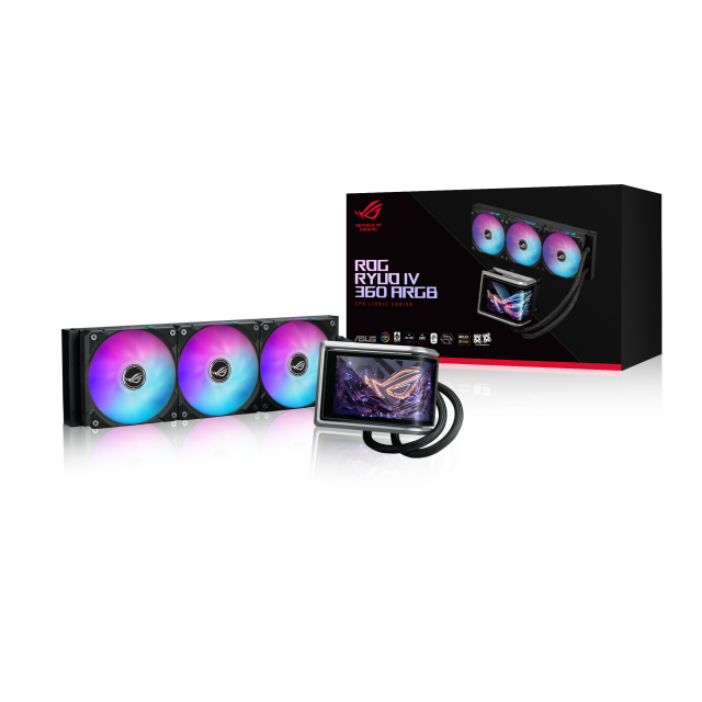 CPU AIO Liquid Cooler ASUS ROG Ryuo IV 360 ARGB 6.67" Curved AMOLED Display 