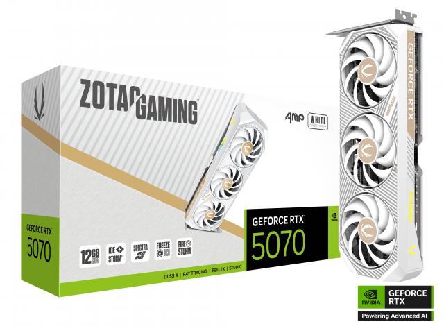 Видео карта ZOTAC GAMING RTX 5070 AMP White Edition 12GB GDDR7 