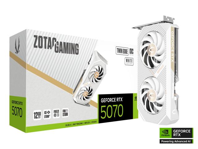 Graphic card ZOTAC GAMING RTX 5070 Twin Edge OC White Edition 12GB GDDR7 